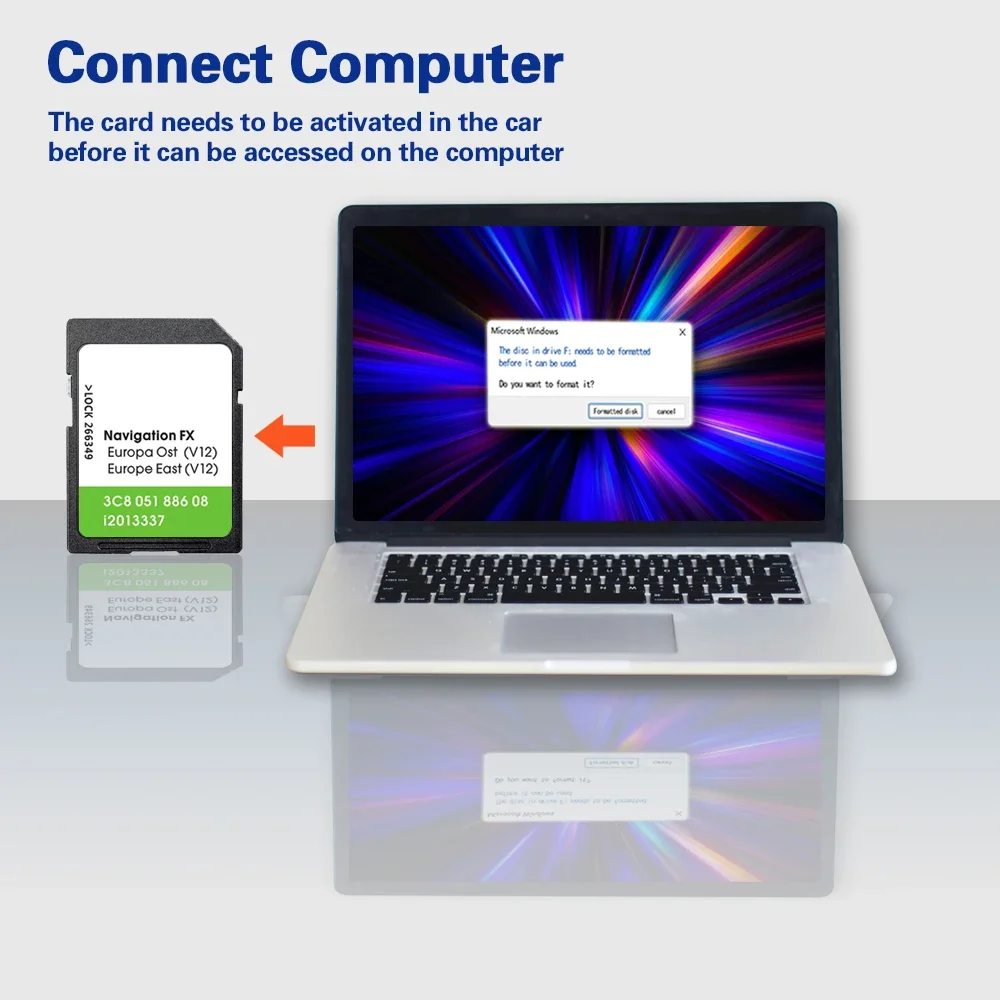 8 ГБ SD-карта навигации для VW RNS 310 V12 Восточная Европа FX OST Sat Nav аксессуары GPS