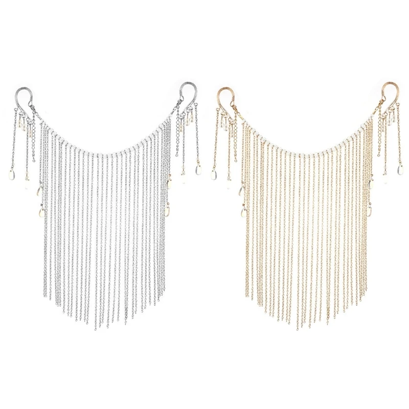 Винтажная кисточка в китайском стиле Женская металлическая цепочка маска для