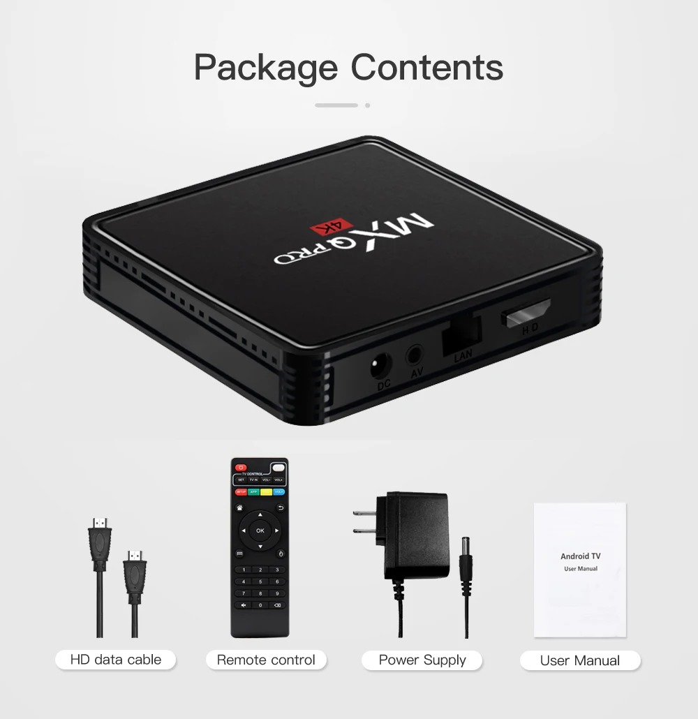 ТВ-приставка MXQ PRO Smart TV Box Android s905 Family H.265 4K HD 2 4/5G Dual WIFI Video Media Player