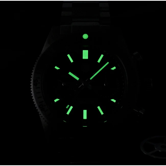 Часы-хронограф San Martin Мужские механические водонепроницаемые 100 м