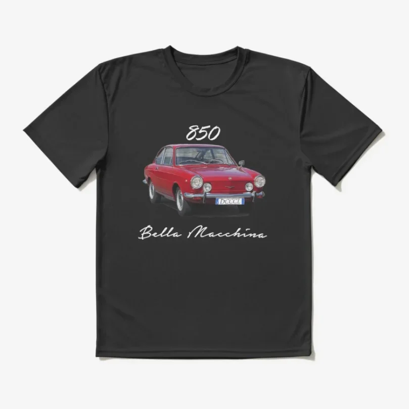 Винтажная классическая футболка Bella Macchina 850 красивая автомобильная из 100% хлопка с