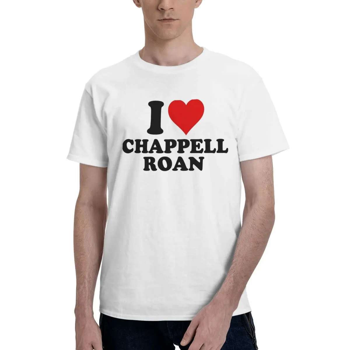 Мужские футболки I Love Chappell Roan Crazy 100% хлопок футболка с коротким рукавом круглым