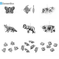 3d animal series ancient beads silver color butterfly fish shape zinc alloy beads animal for diy jewelry making accessories