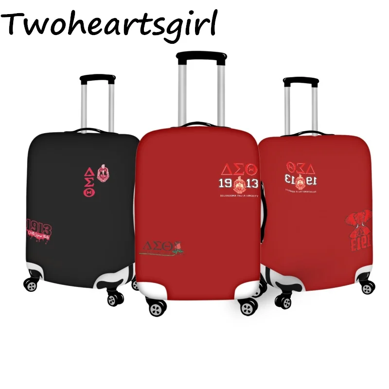 

Прочный чехол для багажа twoheart sgirl Delta Sigma Theta, дорожный протектор на молнии для чемодана, устойчивый к царапинам, базовые аксессуары