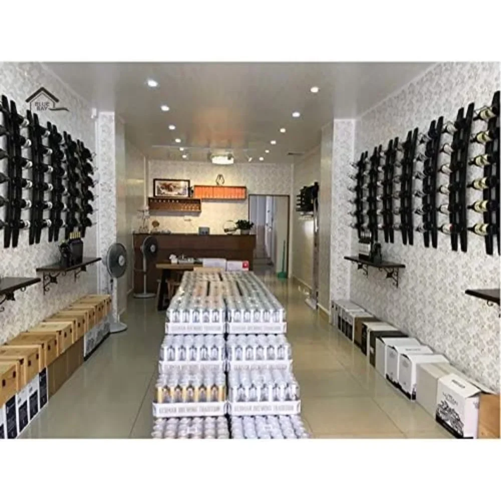 Настенный Винный Стеллаж | Деревенский баррель Подвесной деревянный настенный