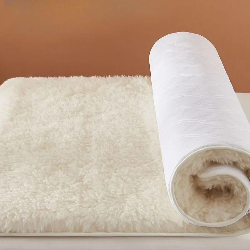

Wool Mattress in Silk Waterproof Soft Baby Mattress Thick for Sleep Comfortable Bed Cushion Tatami Topper Furniture for Bedroom
