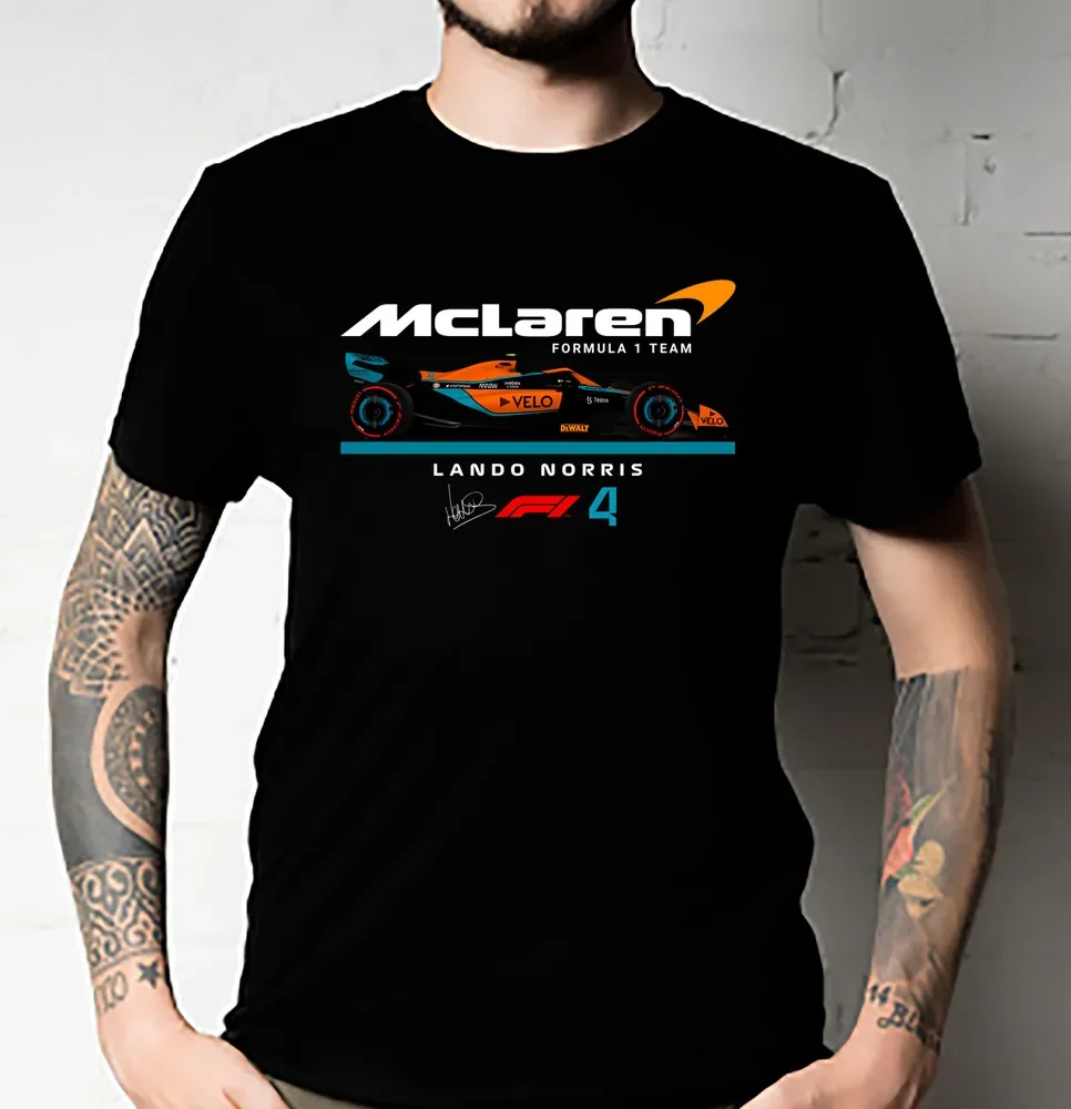 Футболка лдо Норрис 4 в британском стиле Высококачественная футболка унисекс из
