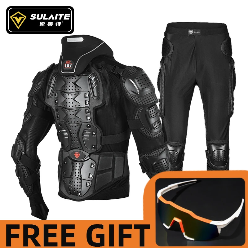 SULAITE мотоциклетная защита для всего тела гоночная куртка шеи мужской костюм