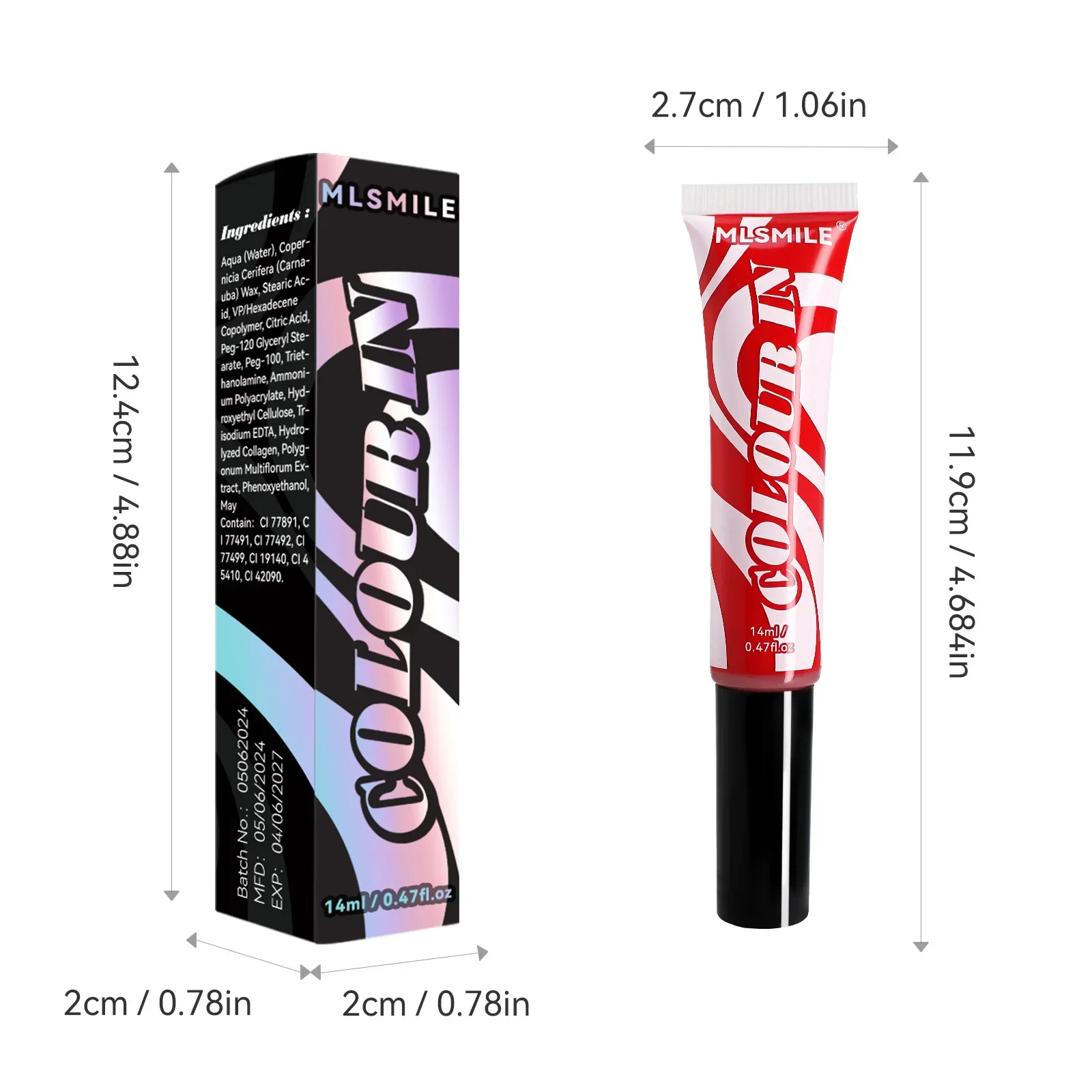 Одноразовая краска для волос на Хэллоуин высокоглянцевая цветная палочка