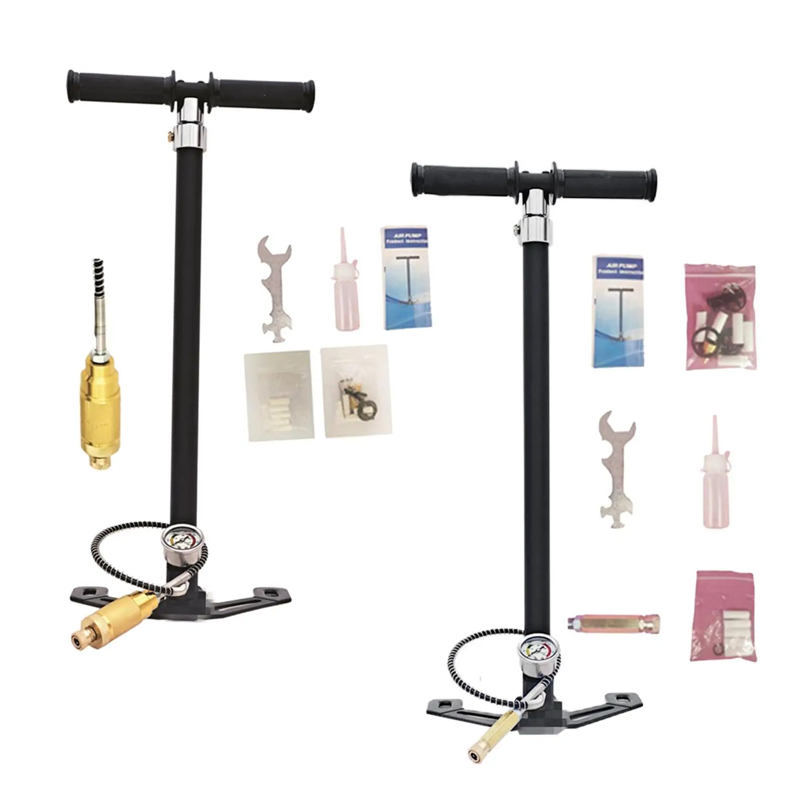 Портативный насос высокого давления с манометром Т-образная ручка дизайнерский