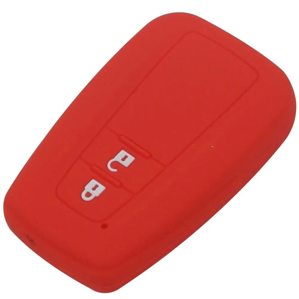 

Jingyuqin пульт дистанционного управления, силиконовый автомобильный брелок, чехол, держатель для кожи, защитный чехол для Toyota CHR C-HR 2017, Prius, 2 кнопки, аксессуары