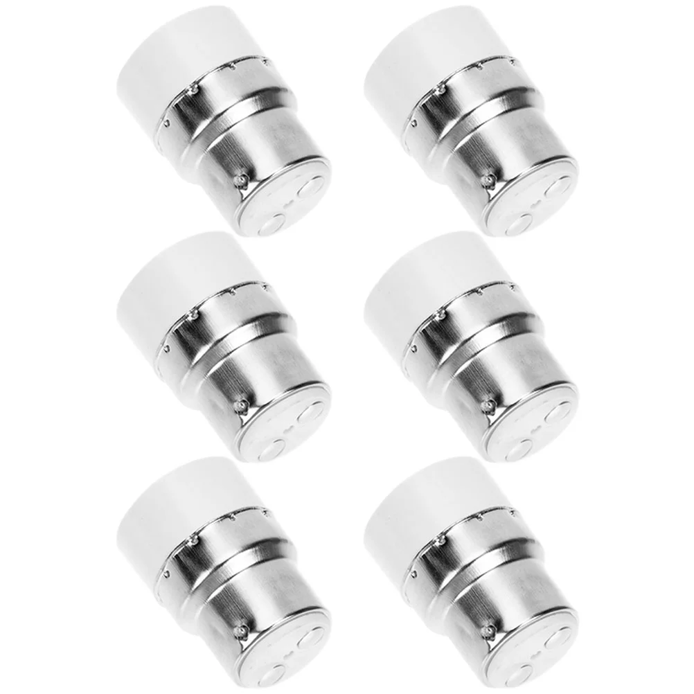 

6 Pcs Convert Lamp Head B22 E14 Adapter Socket Table Base Light Bulb Outlet Converter Copper Holder E27