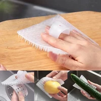multifunctional fruit and vegetable brush food grade silicone brushpotato carrot cleaner kitchen fruit cleaning tools accessoies