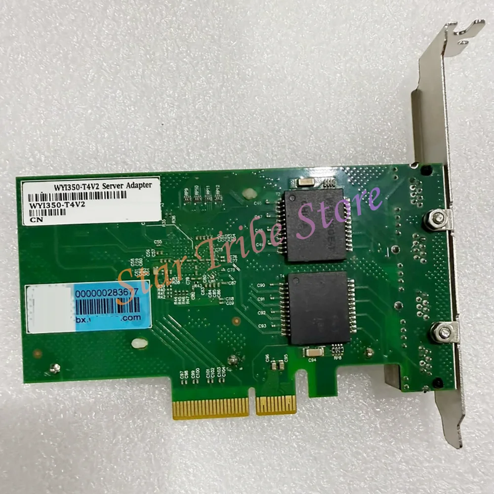 Фото WYI350-T4V2 PCI-E X4 серверная сетевая карта с 4 гигабитными портами №2