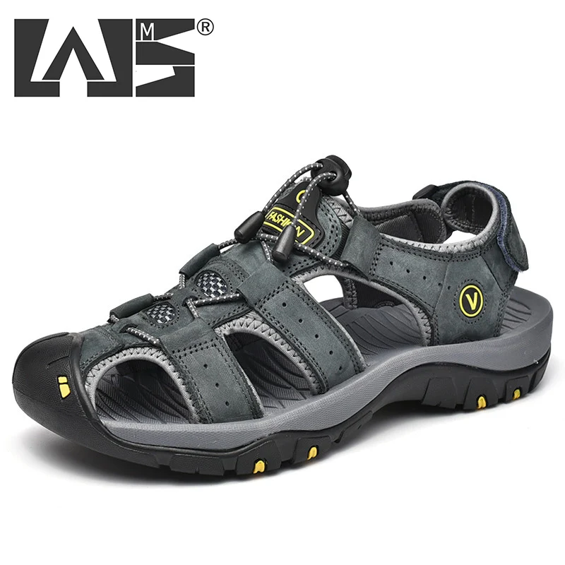 

Genuine Leather Men Shoes Summer New Large Size Men's Sandals Fashion Platform Sandals Slippers Big Size 47 Sandalia Plataforma