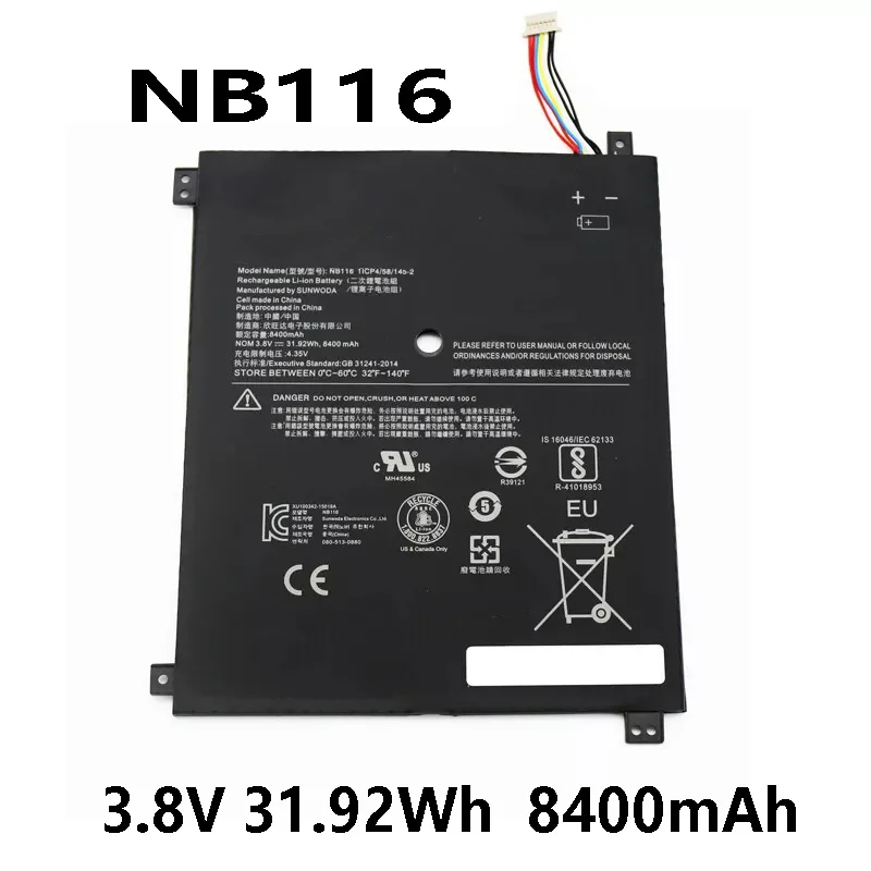 NB116 3 8 V 31.92Wh 8400mAh аккумулятор для Lenovo IdeaPad 100S IDEAPAD 11BY 100S-11IBY 100s-111BY 80R2