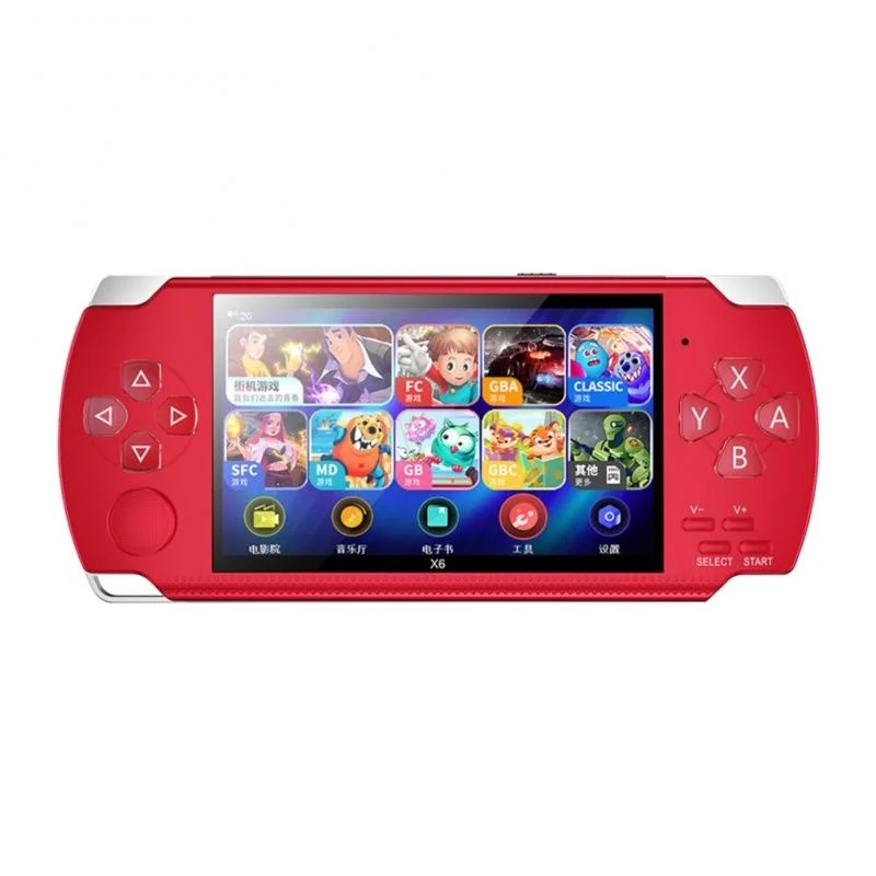 

X6 4.0 Inch Handheld Portable Game Console 8G 32G Preinstalle 1500 Free Games Support TV Out Video Game Machine Boy Player Best