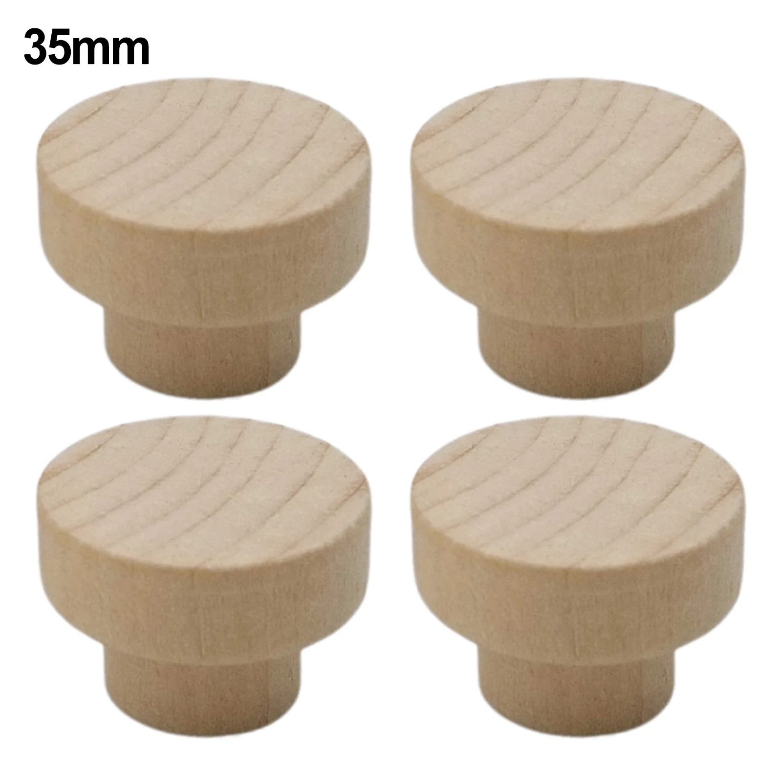 

Wooden Cabinet Pull Knobs Cupboard Drawer Pulls Handles With Screws For Wardrobe Dresser Closet Round Furniture Knob Hardware