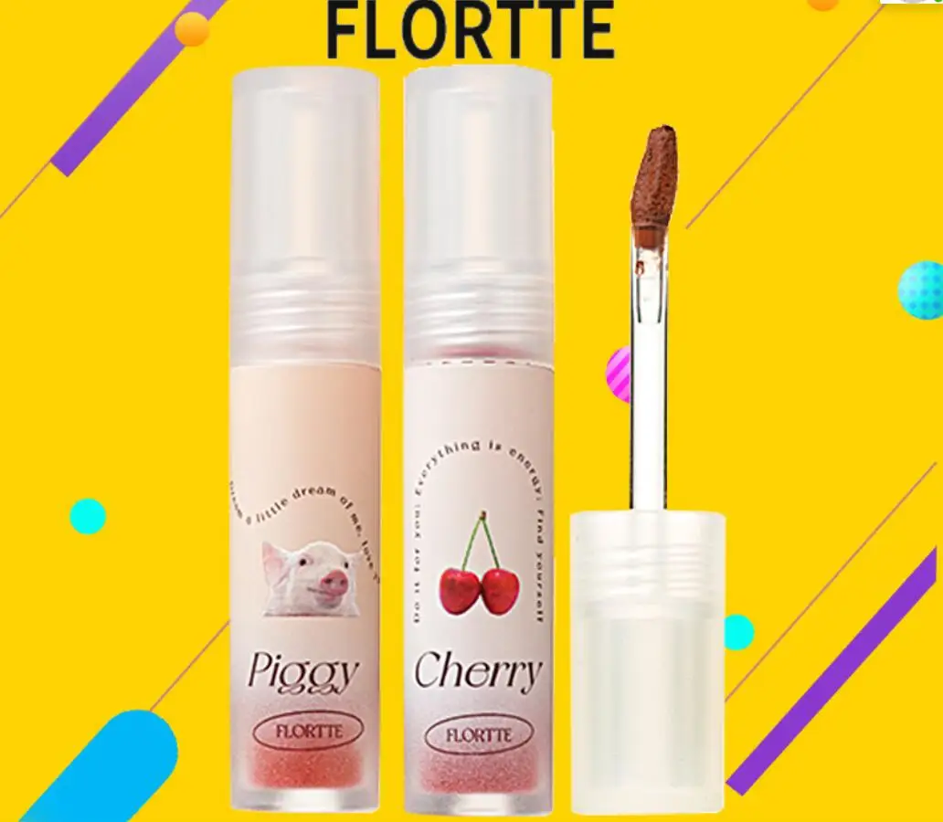 

FLORTTE Liquid Lipstick Lip Mud Matte Creamy Lip Tint Long-Lasting Silky Fine Glitter Shimmer Lip Gloss Glaze T2598