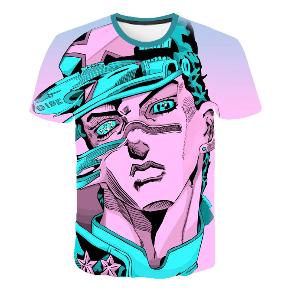 

Anime JoJo's Bizarre Adventure 3d Print T Shirt Cool Novelty T Shirt Top Street Fashion Hip Hop Anime Jojo Print Fashion Shirt