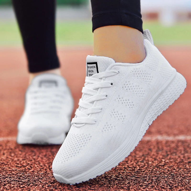 

Кроссовки женские на шнуровке, дышащие уличные сникерсы, модная обувь