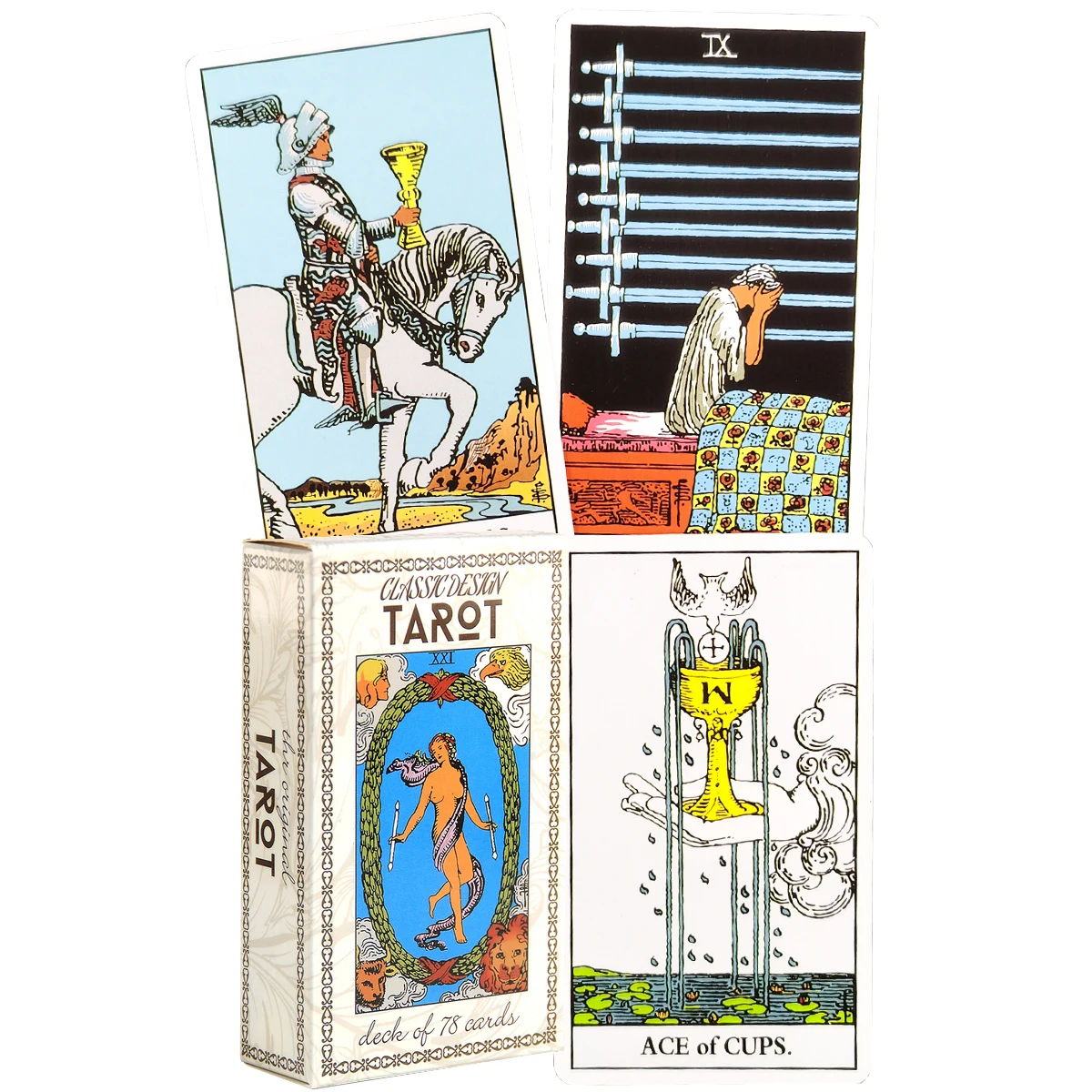 

Classic Design Tarot Cards Deck With Pdf Guidebook Original Tarot Cards Deck Edward For New Beginner 78 Card Deck Board Game