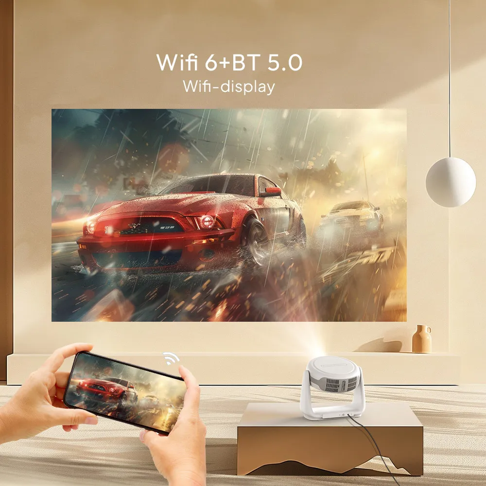 Vevshao A10 Smart Android 11.0 1080P проектор с 5G Wi-Fi лампой портативный s 4K поддержка HD видео