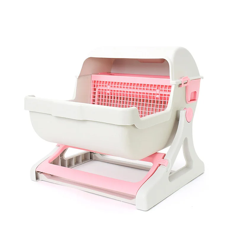 

Extra-large semi-automatic semi-enclosed pet litter box