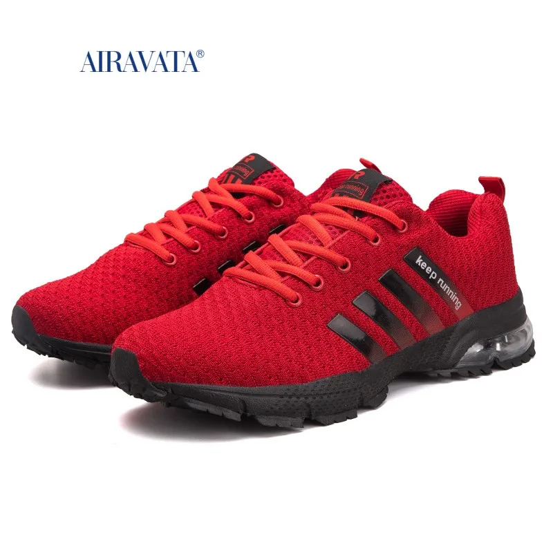Light Sneakers Men Running Shoes Air Cushion Breathable Comfortable Outdoor Sports Footwear with Four Bars Leisure Non-slip