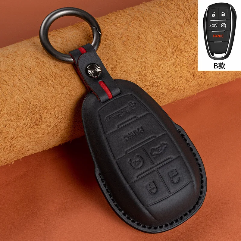 

Кожаный чехол для ключей от автомобиля для Alfa Romeo Junior Stelvio Giulia 2025 Tonale 4C Spider, держатель для ключей от автомобиля
