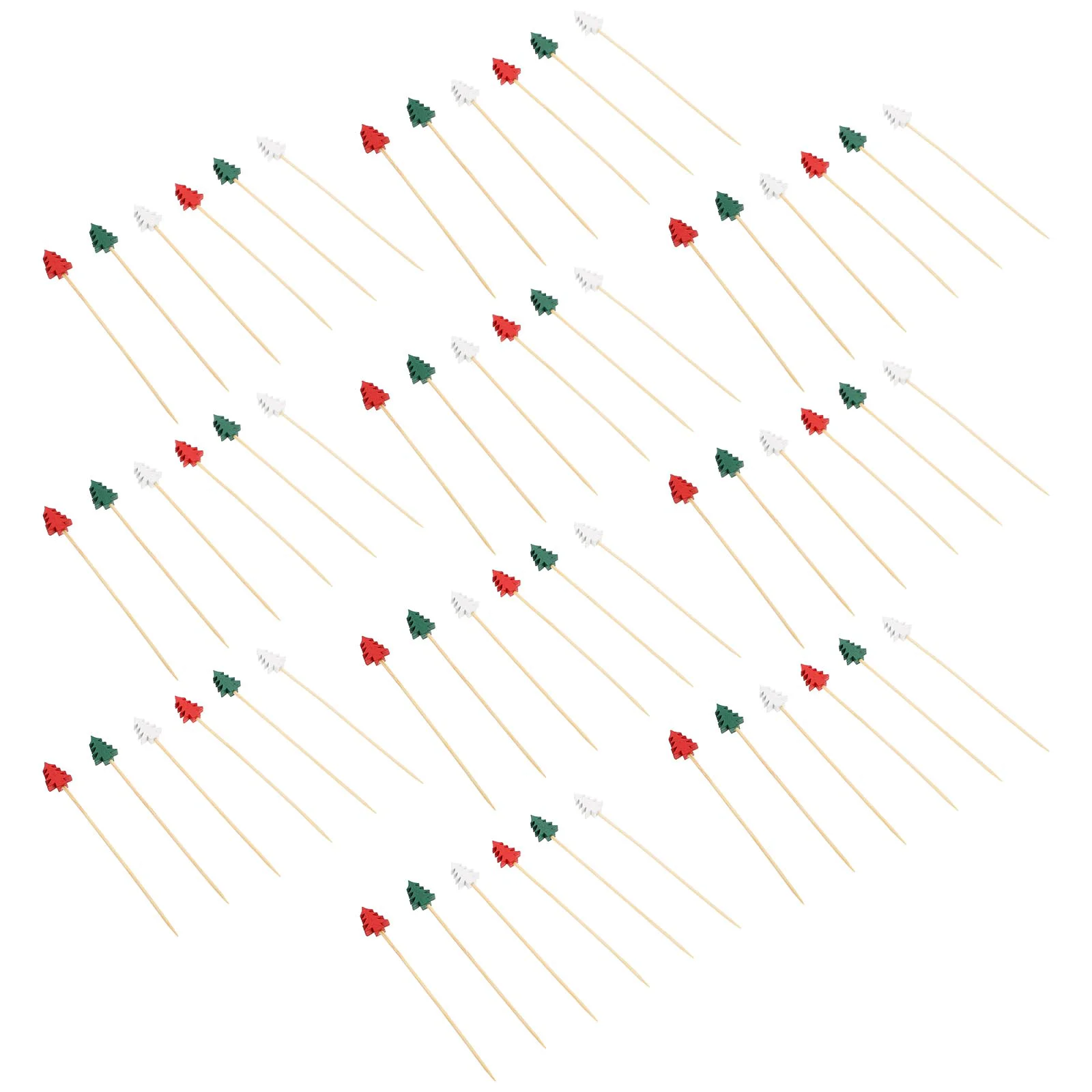 

100pcs Fruit Picks Christmas Tree Picks Fruit Toothpick Sandwich Skewer Pick