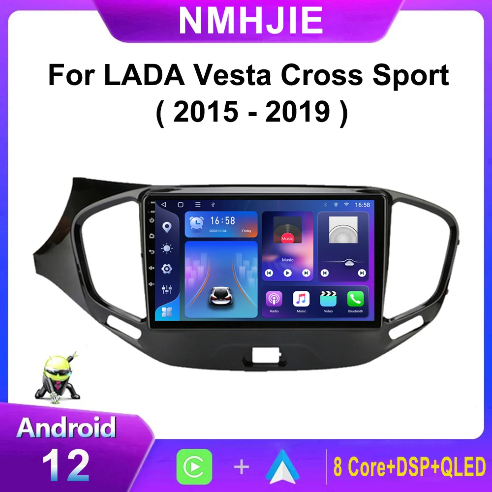 

Car Radio Multimedia Video Player Navigation GPS Carplay 4G Android 12 Auto Stereo 2Din For LADA Vesta Cross Sport 2015-2019