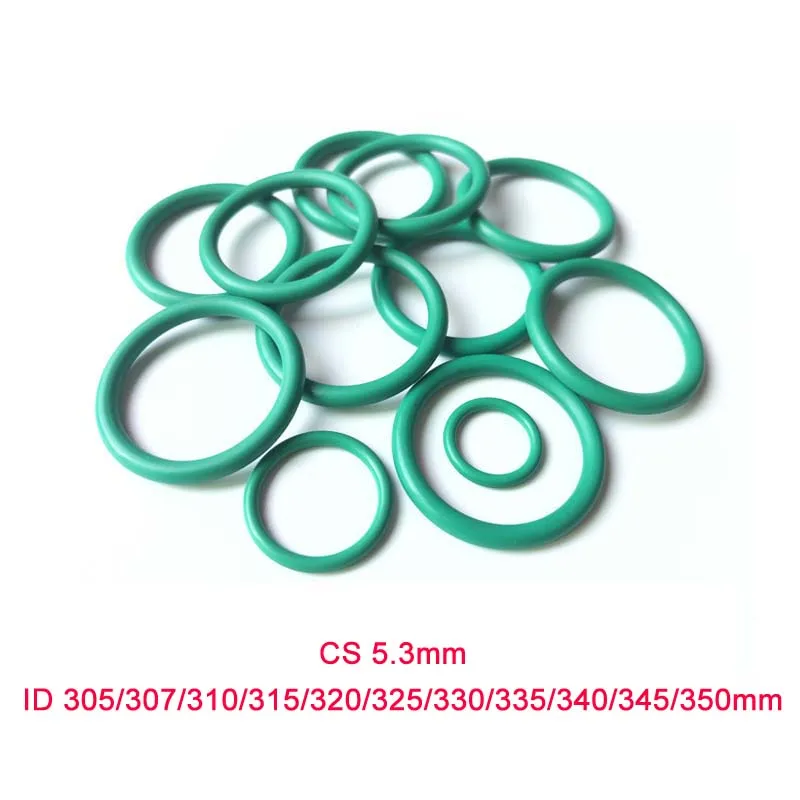 

1Pcs Green FKM Fluorine Rubber O-Ring Oil Sealing Gasket CS5.3mm ID 305~350mm O Ring Seal Gasket Rings Fuel Washer
