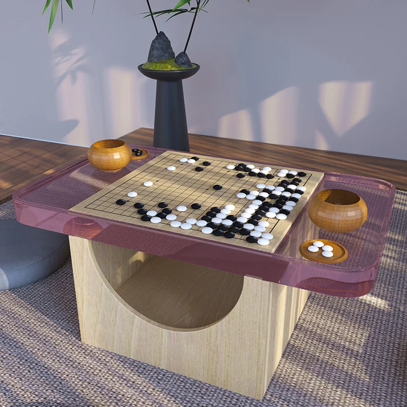 Стол для эркера Go Набор шахматных столов Gobang Черно-белые шахматные фигуры