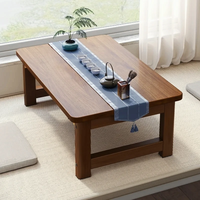 Японский деревянный складной чайный столик кровать пол эркерное окно татами для