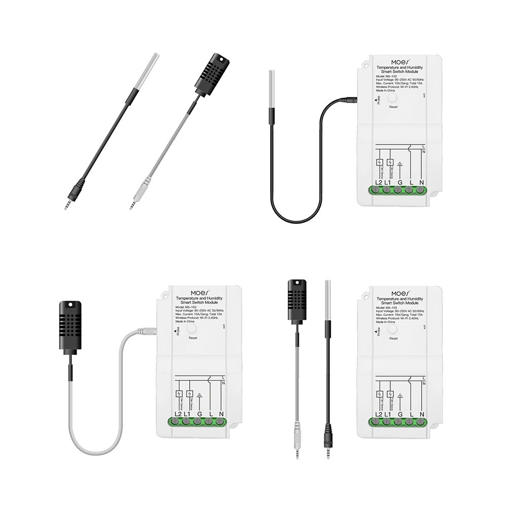 

WiFi Smart Switch Module Temperature Humidity Monitor Compatible with Smart Life App WiFi Temperature Humidity Switch