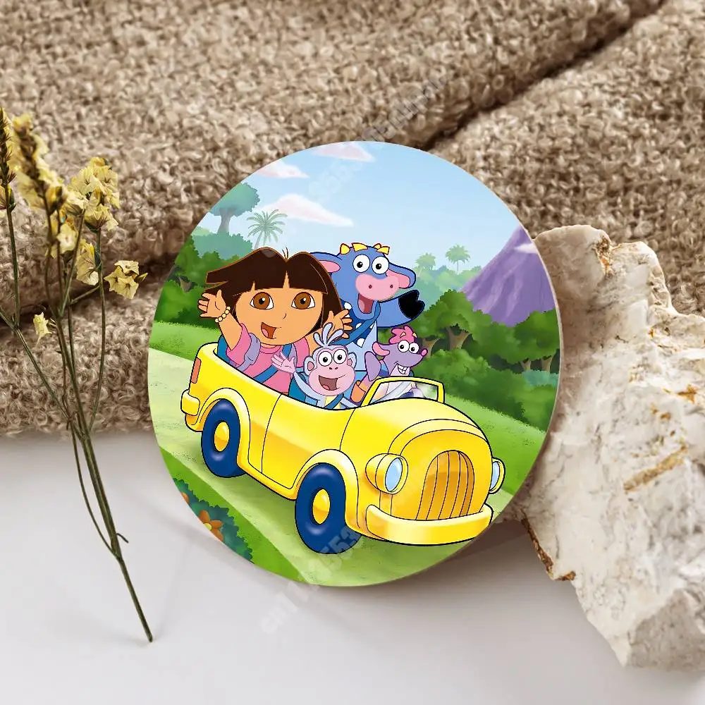 Фото Деревянная подставка для чашек Dora the Explorer (Дора и Эксплореры) с мультяшным рисунком, для капучино, водки, сока, воды, для цветочного магазина №4