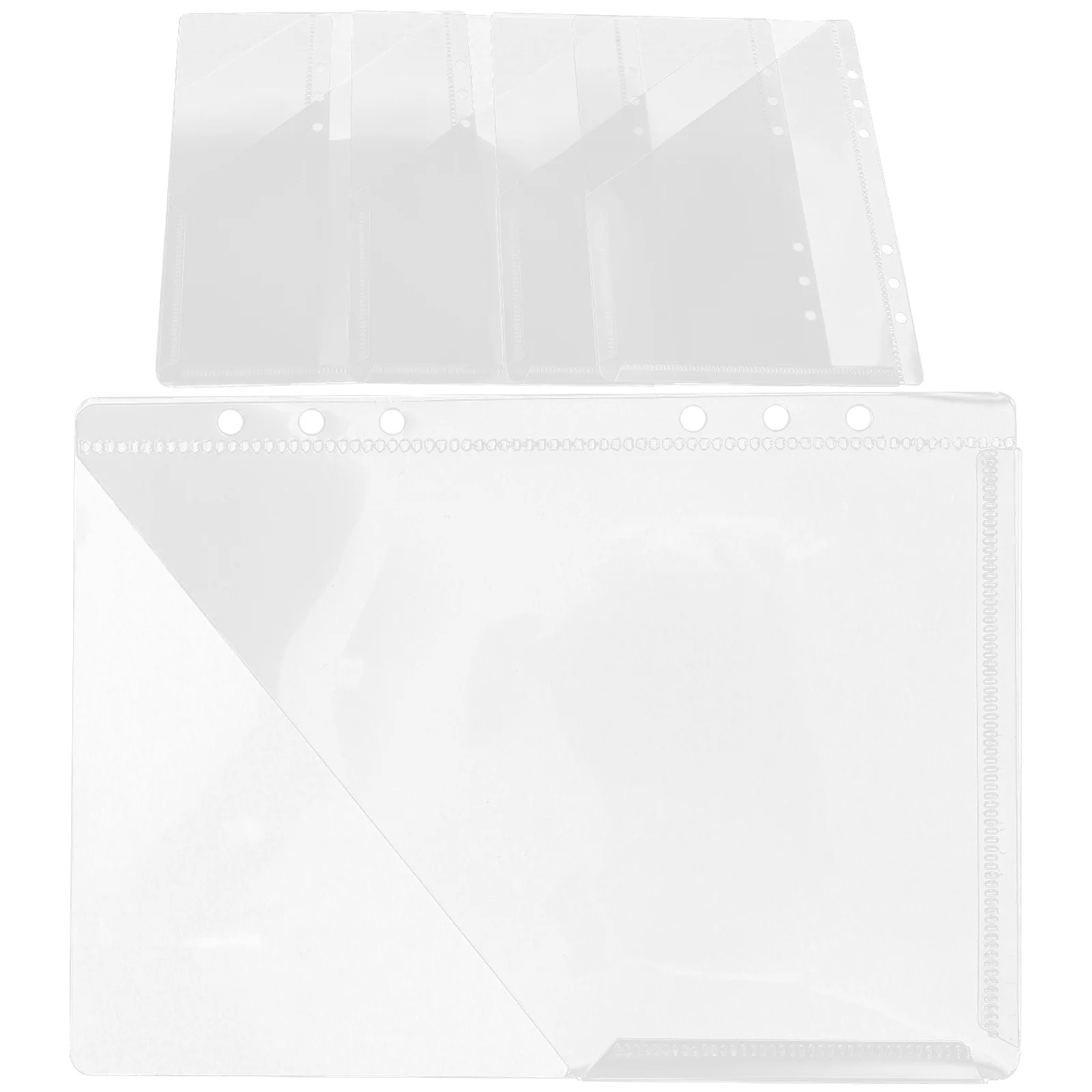 

5 Pcs Clear Binder Inner Pocket Creative File Protectors Student Pockets Notebook School Work Document Folders Wear-resistant