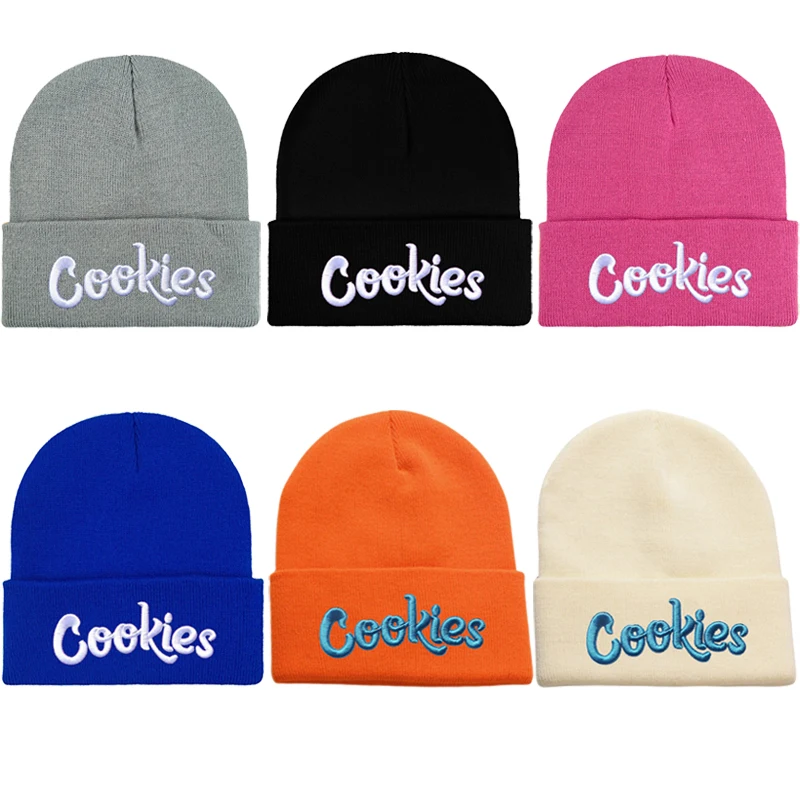 

2023New Knitted Collection Beanies Hat Fashion Embroidery Letter Cookies Men Women Bonnet Cap Autumn Winter Wool Keep Warm Hat