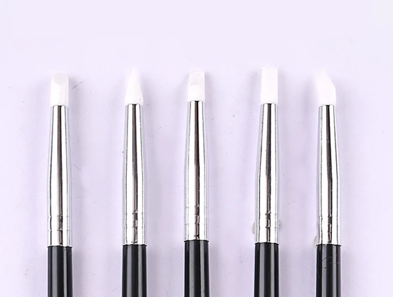 5 упаковок черных стержней и белых силиконовых ручек Резьбовая искусственная