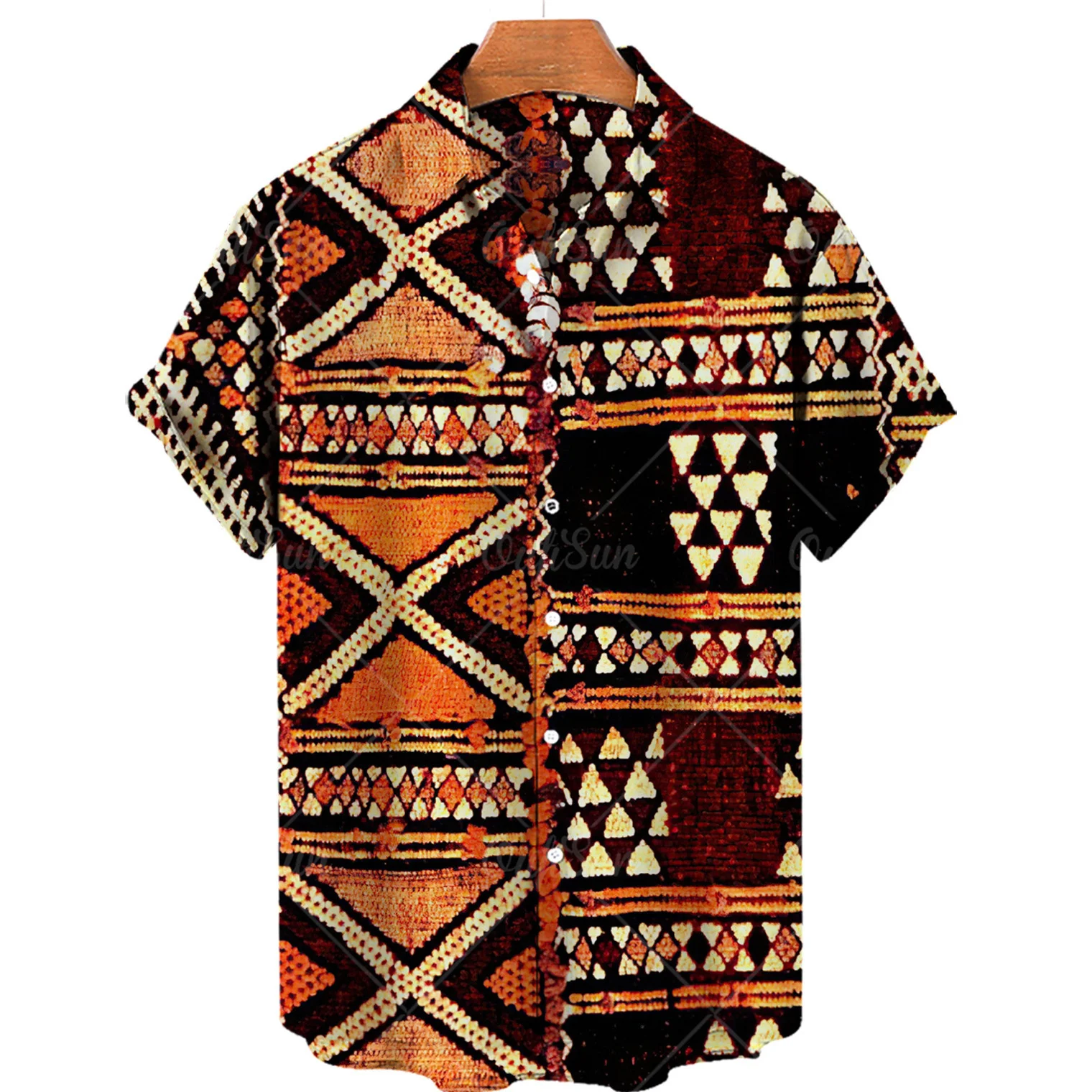 2022 Summer Men's Short Sleeve Shirt Men Cardigan Shirt Tops Wear