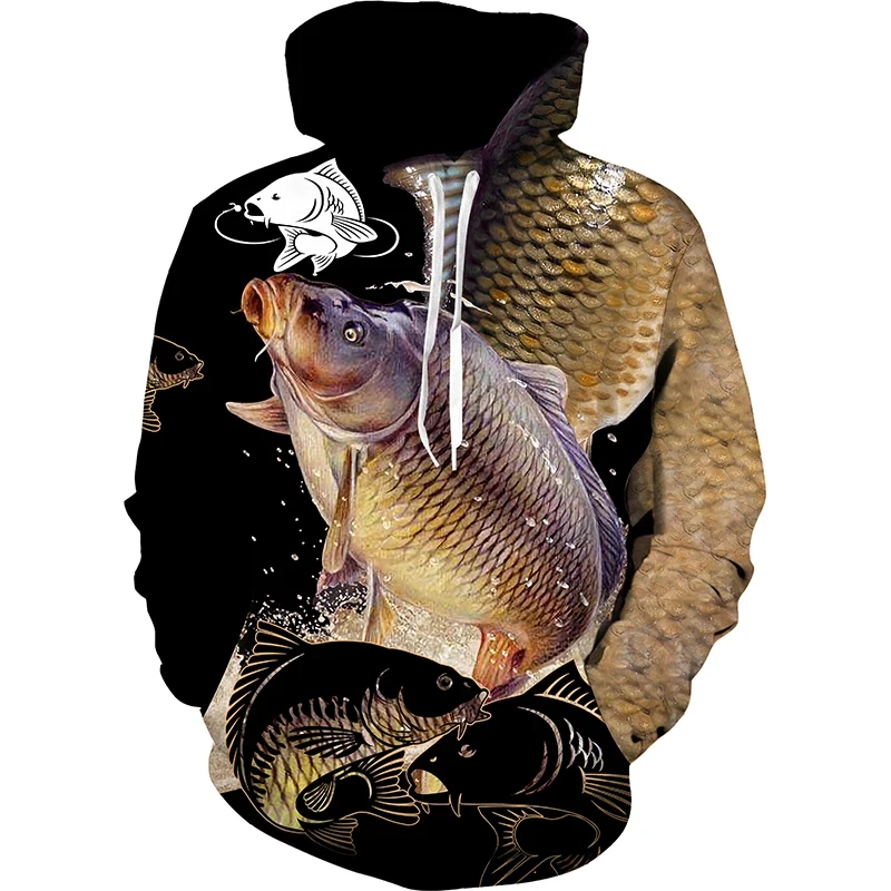 

Fishing Hoodies,2024 Trendy Fish Print Hoodie, Cool Hoodies For Men Outdoors Camo Tops Oversized Harajuku Men/Women Pullovers