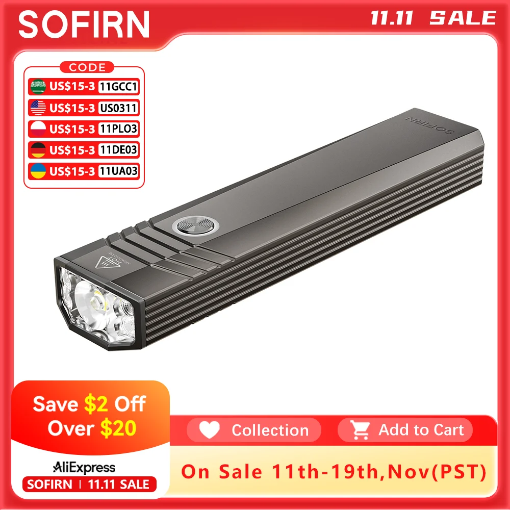 

Sofirn ST1 карманный фонарь алюминиевый 1500лм