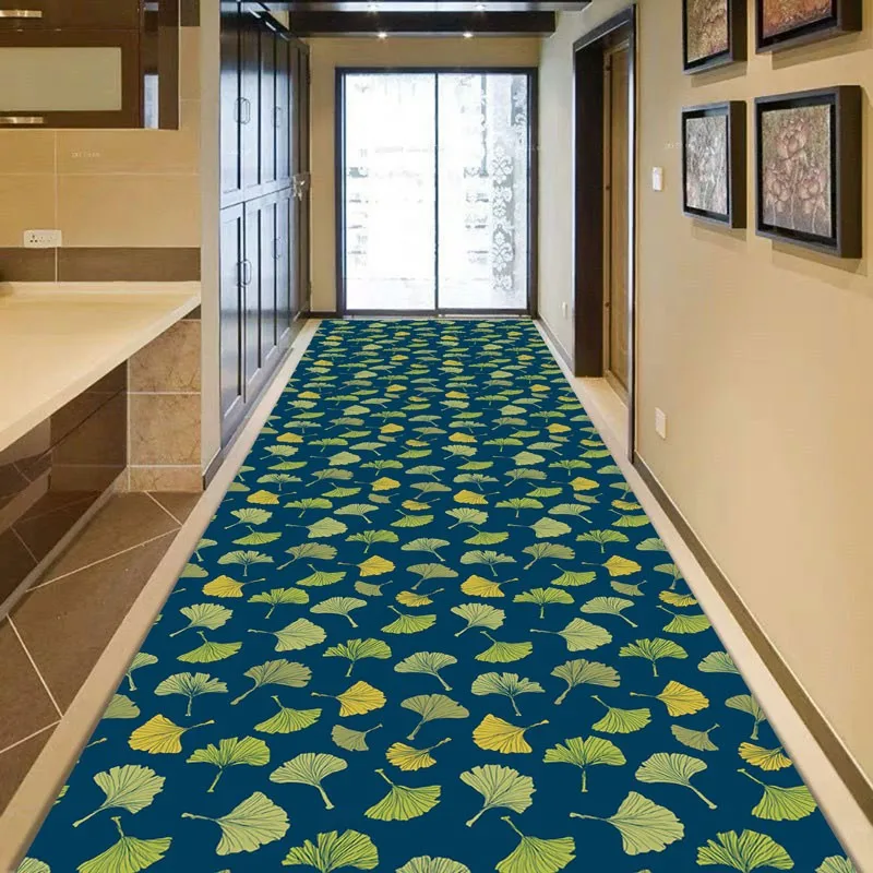 

Reese Ginkgo Biloba Silhouette Lobby Carpets Living Room Porch Veranda Long Rugs Hallway Corridor Aisle Restaurant Wedding Decor