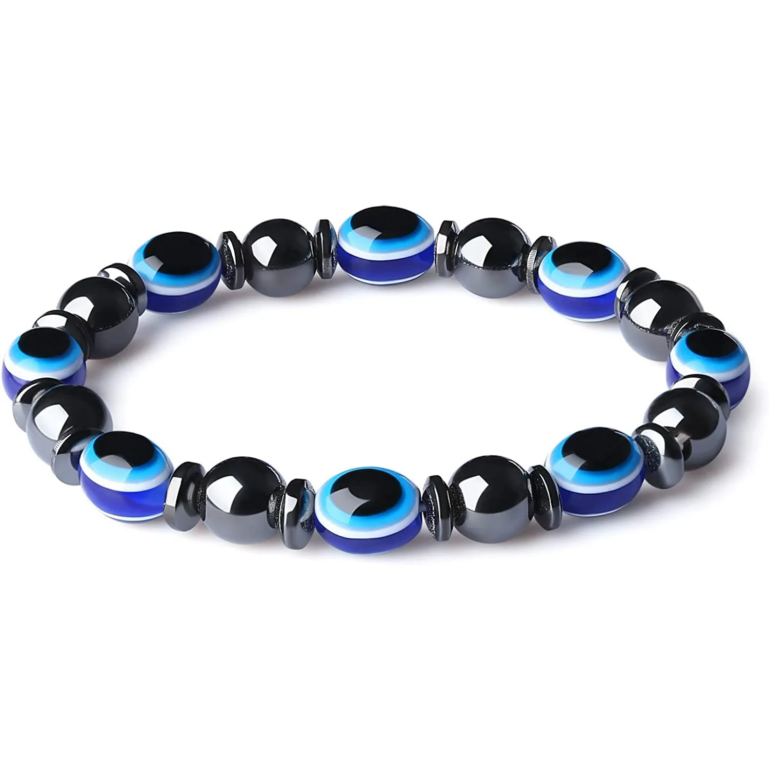 

New Magnetic Black Gallstone Eye Bracelets Men And Women Universal Bracelet Multi Specification Evil Eye Jewelery Christmas Gift