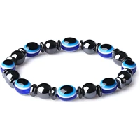 new magnetic black gallstone eye bracelets men and women universal bracelet multi specification evil eye jewelery christmas gift
