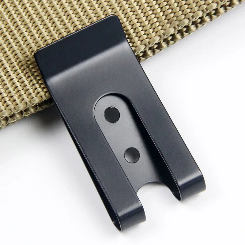 

6pcs/lot Manganese Steel Material Flat Bottom Toggle Clips Elastic Clamps For Scabbard K Sheath Leather Cover Waist Belt Wallet