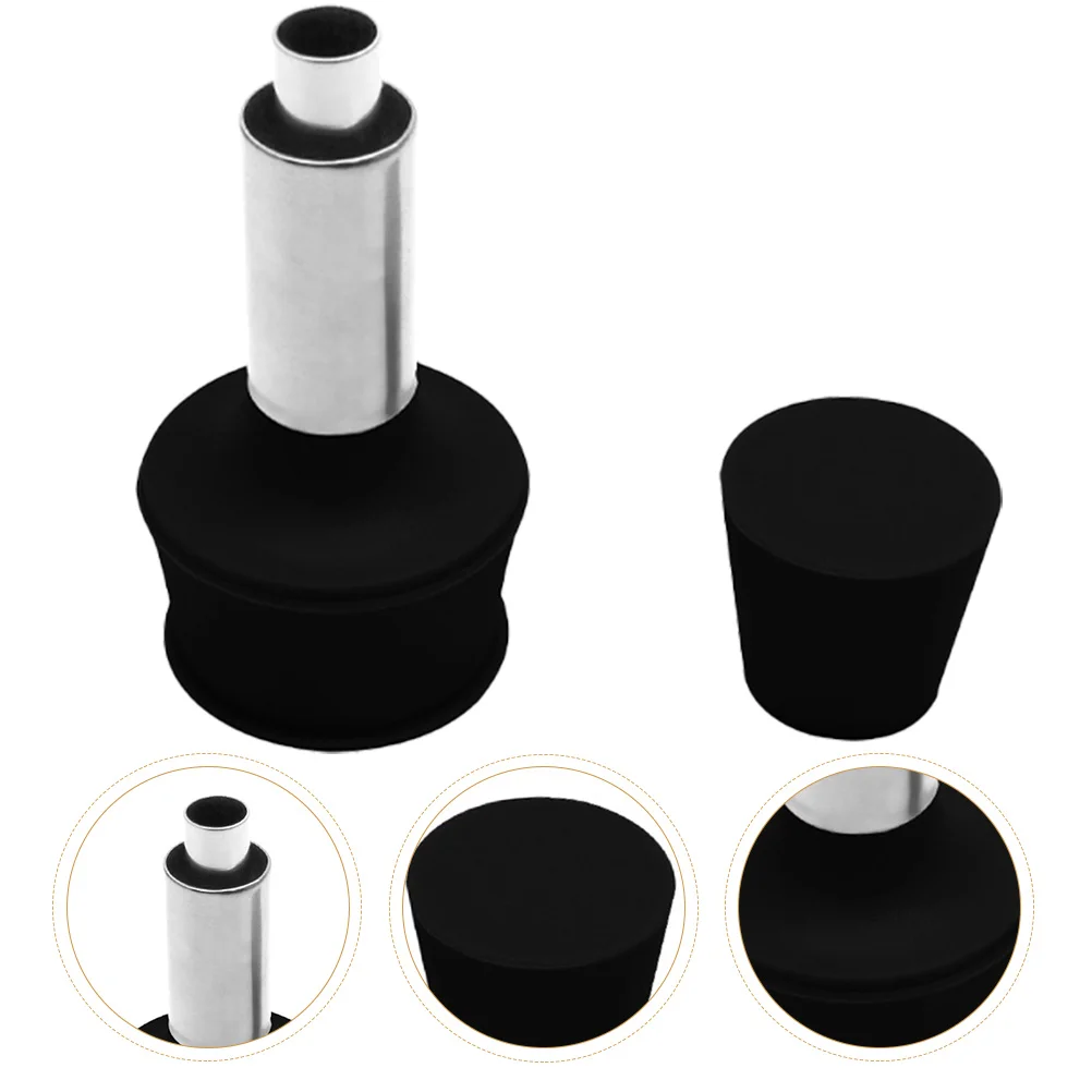 

2Pcs Stainless Steel Vinegar Pourers Silicone Bottle Stoppers Creative Oil Pourers