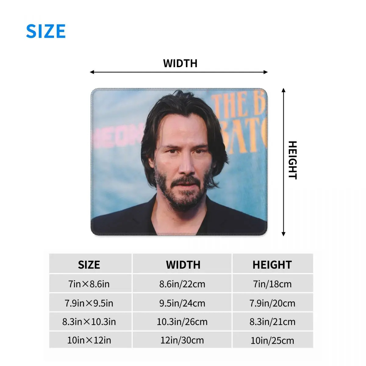 Коврик для мыши Keanu reвс фиксирующей кромкой нескользящий настольный