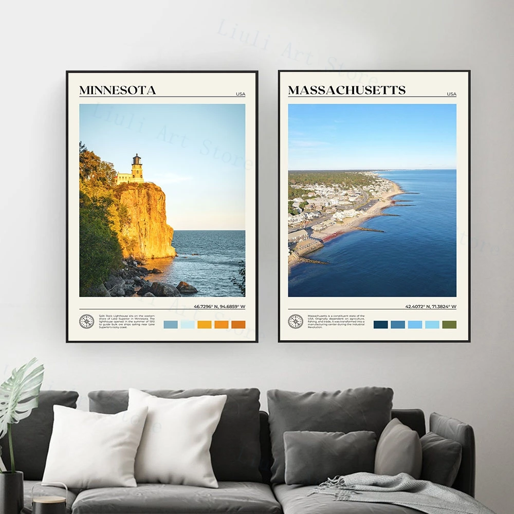 Постеры для путешествий с изображением города римская Мальта Сеул Япония